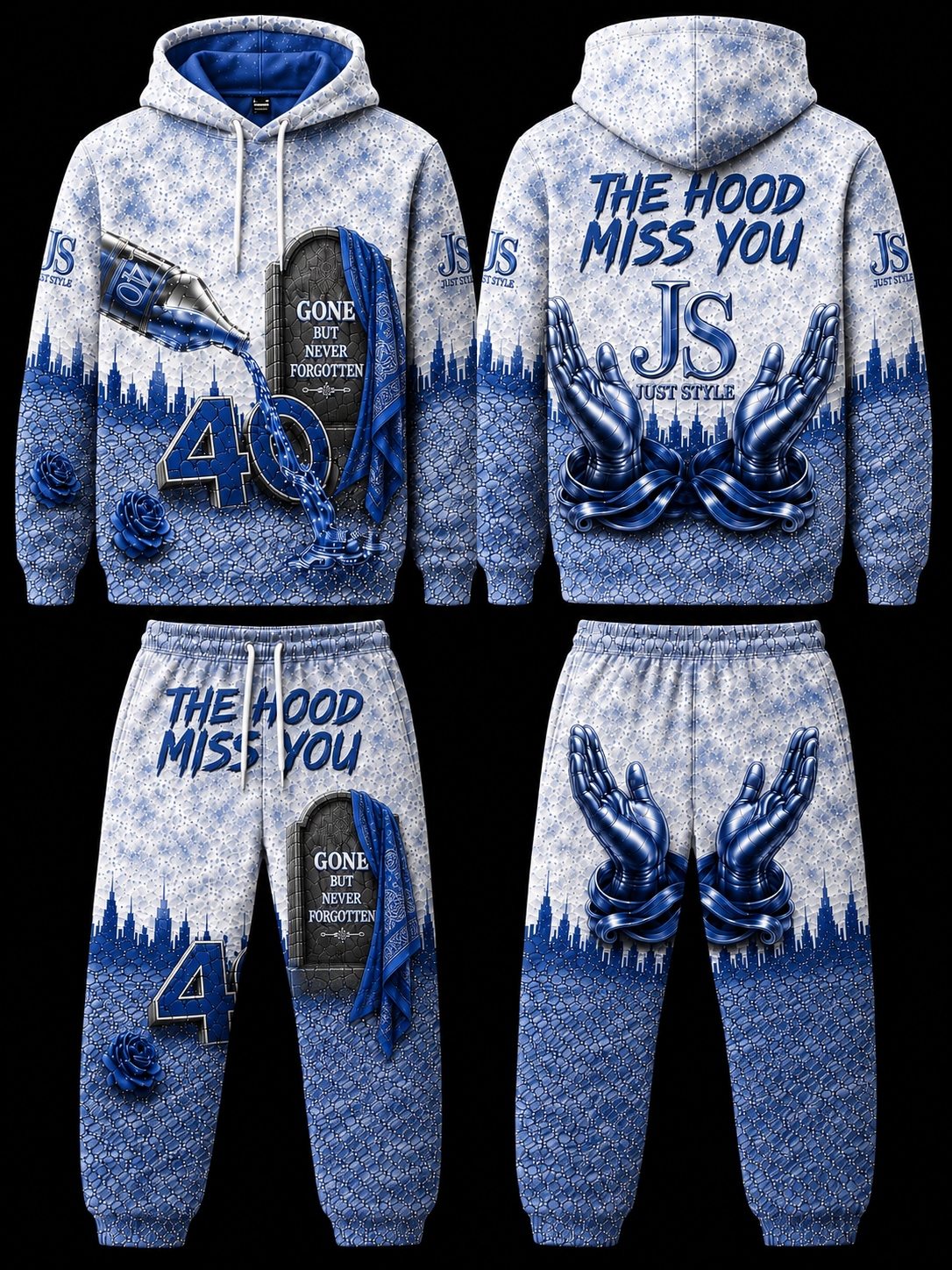 Just Style "The Hood Miss You" Premium Hoodie & Jogger Set