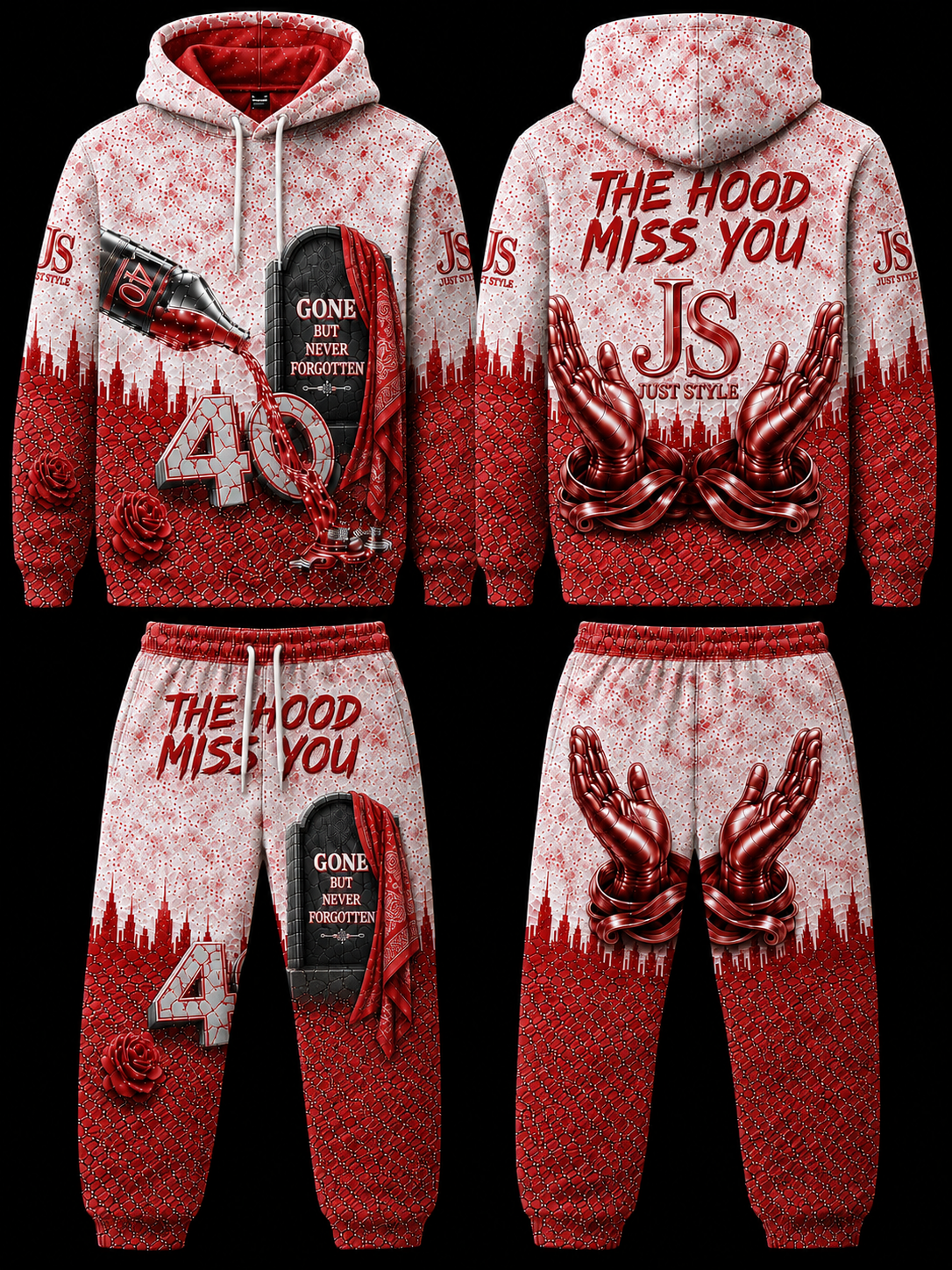 Just Style "The Hood Miss You" Premium Hoodie & Jogger Set