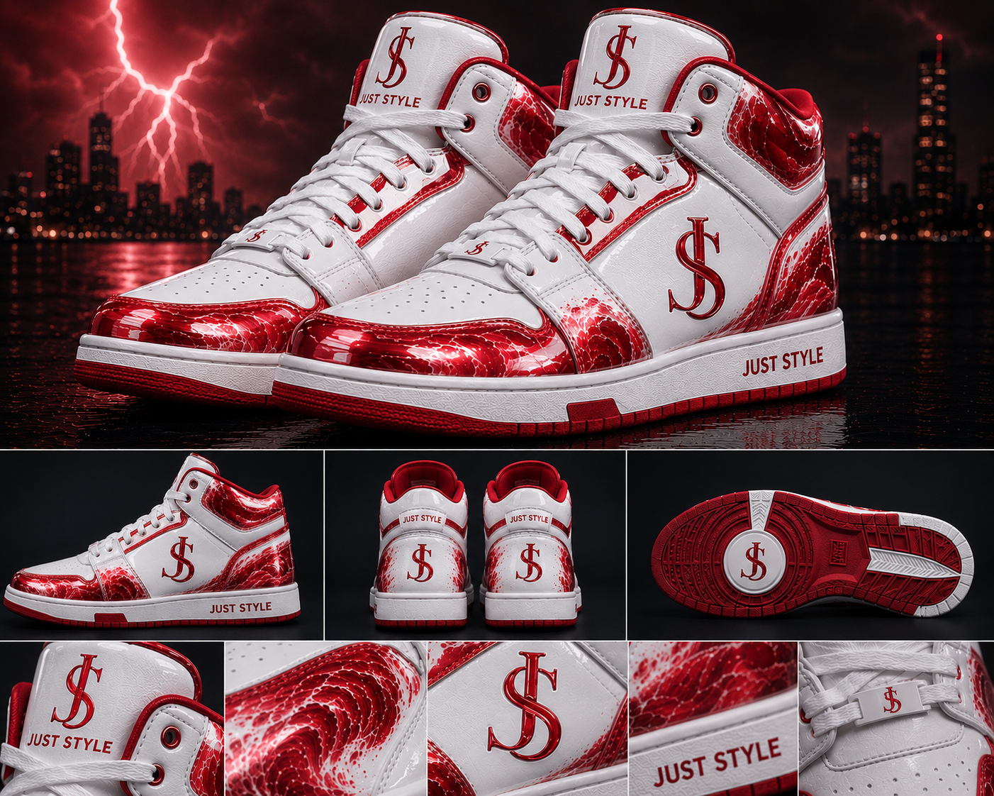 Just Style Signature Premium High-Top Sneakers