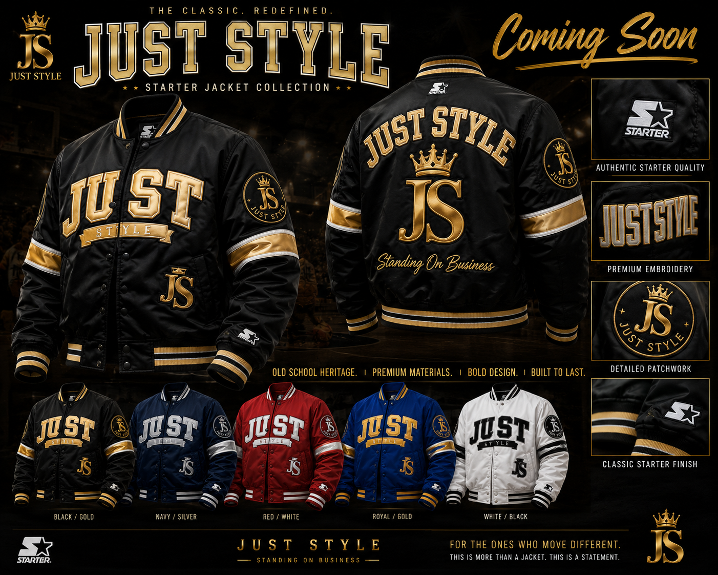 Just Style Signature Starter Jacket