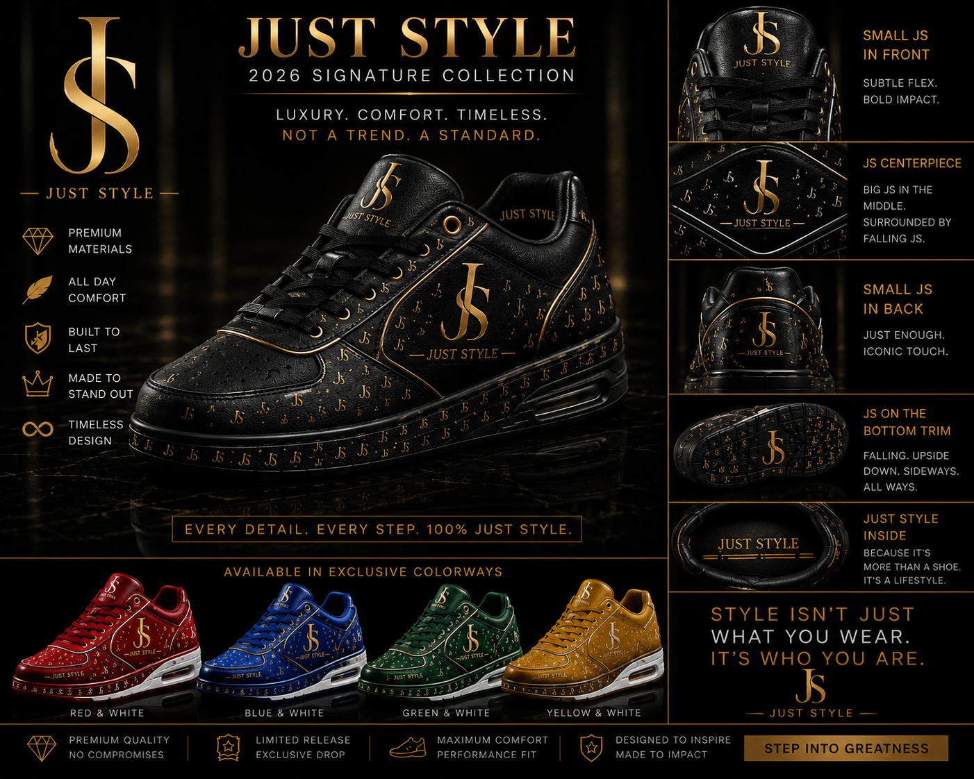 Just Style Signature Luxury Sneakers