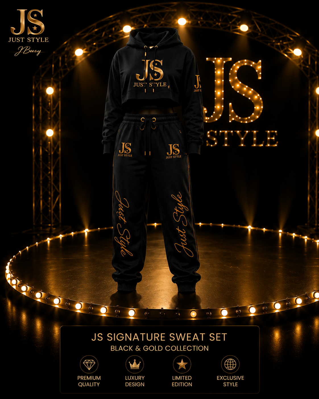 Just Style™ White Champagne Signature Set