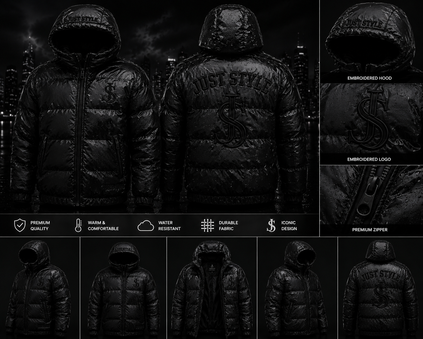 Just Style Signature Puffer Jacket